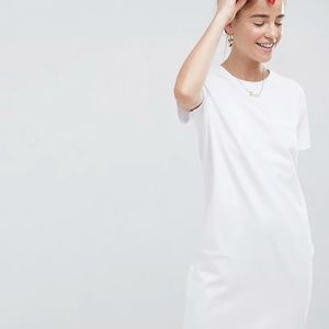 ASOS DESIGN midi t-shirt dress with broderie drop hem. 8